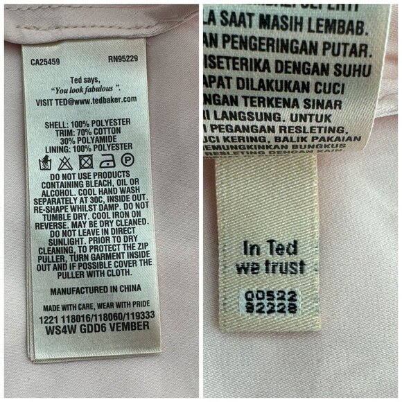 Ted Baker London Vember Lace Colorblock Mini Dress Cocktail Formal Womens Sz 10 - Picture 7 of 11